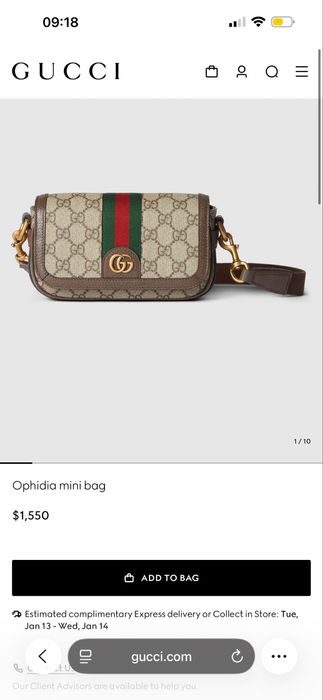 Сумка Gucci Ophidia mini bag (ОРИГИНАЛ)