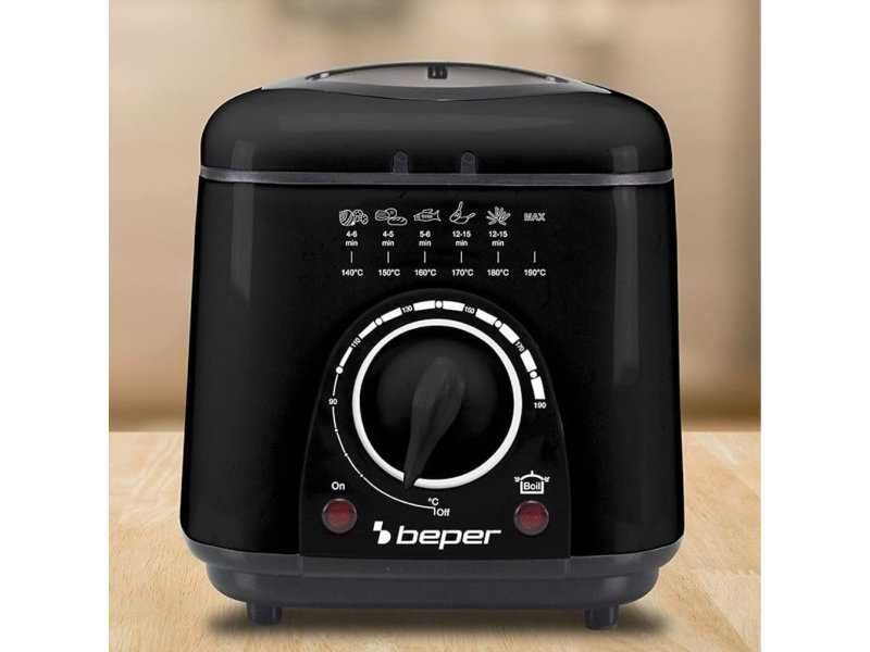 Компактен Фритюрник с Регулируем Термостат BEPER P101FRI100, 1L, 950W
