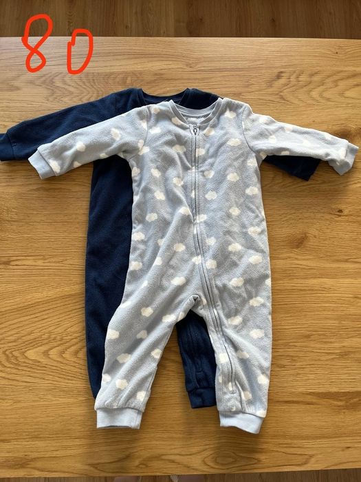 Лот топли бебешки дрехи 62-80 см - космонавт, ромпъри
