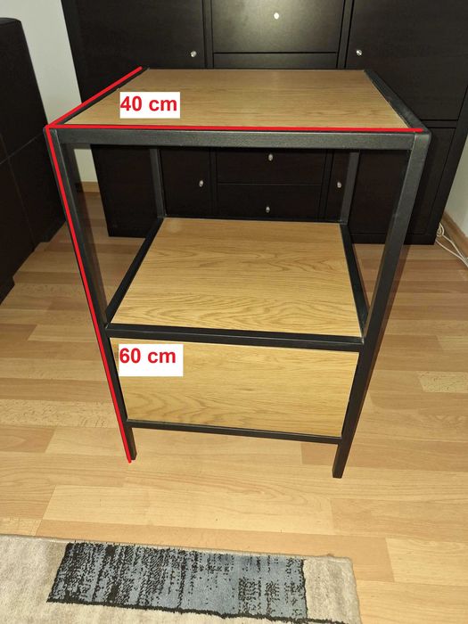 Noptieră TRAPPEDAL cu 1 sertar, stejar