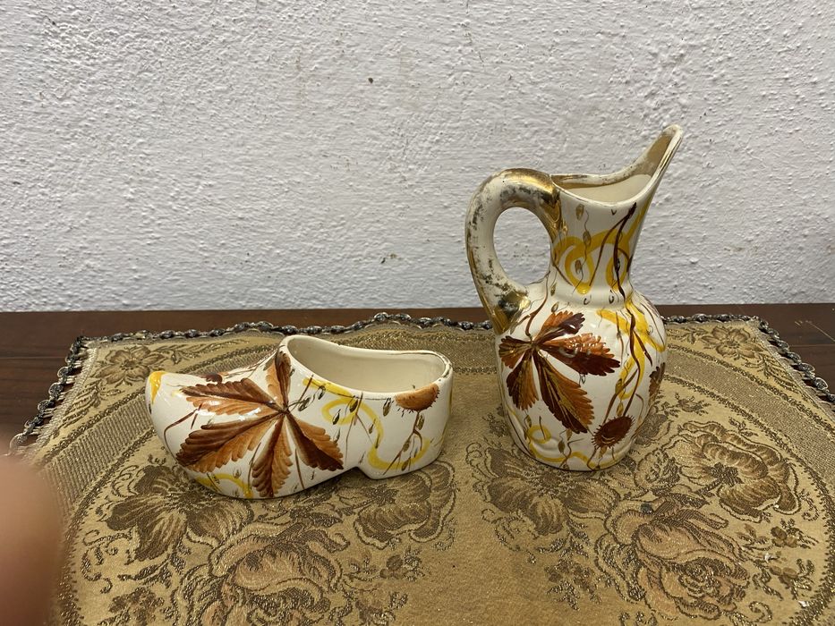 Белгийски порцеланови съдове каничка и обувка