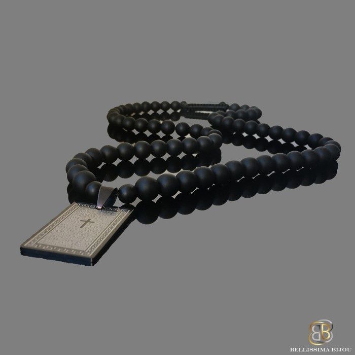 Мъжко Колие със Стоманена Плочка