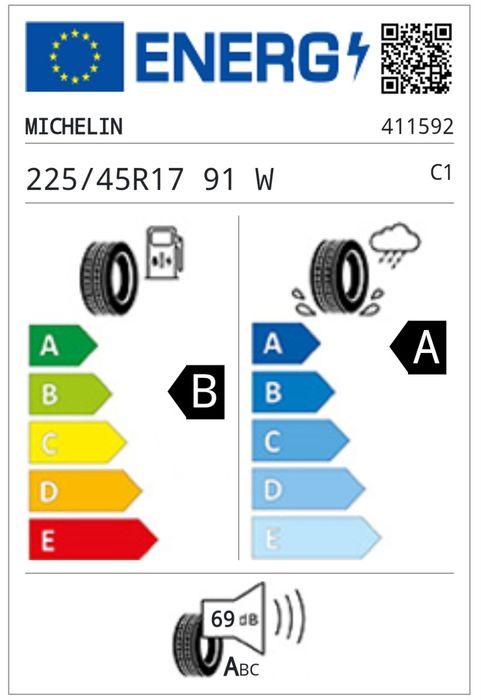 225 45 17 Michelin Primacy4