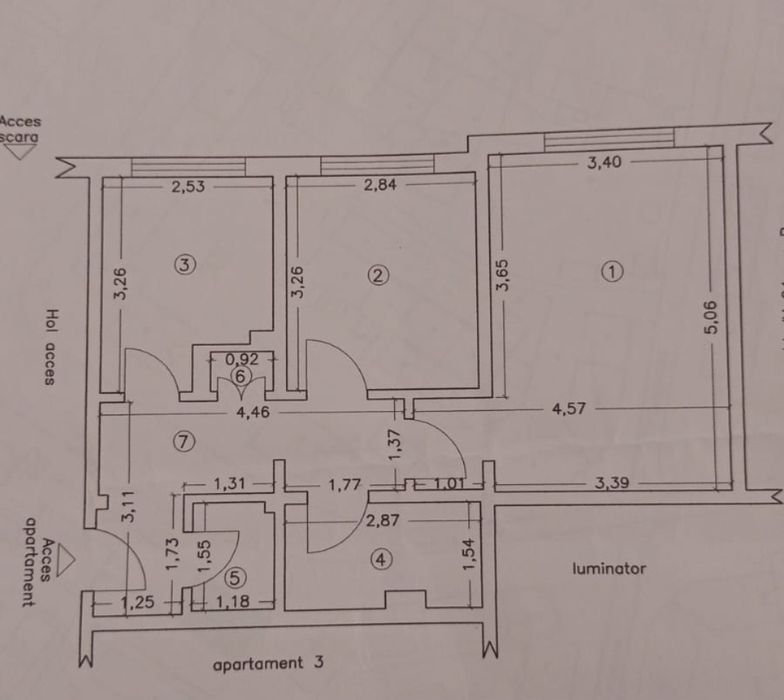 APARTAMENT 2 camere decomandat