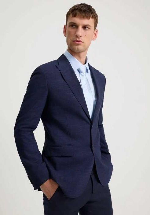 Sacou blazer slim 48 M de lux Club Of Gents NOU lana super 120's navy