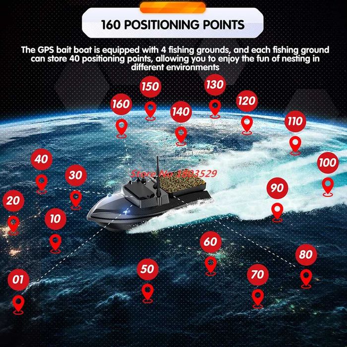 Лодка за захранка  V060 GPS+Сонар