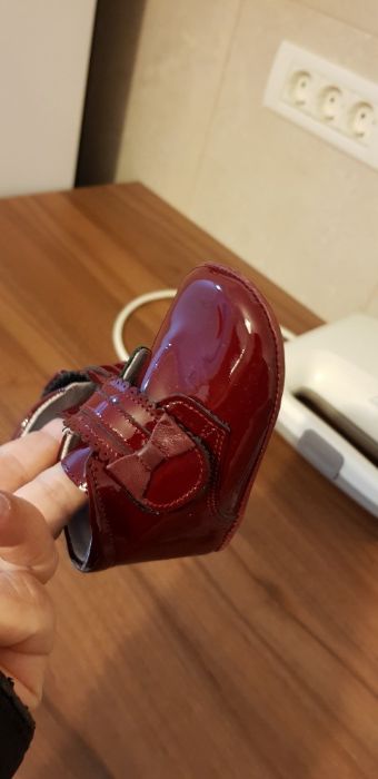 Pantofi Leon Shoes, visiniu, piele complet, mărimea 17, interior 10 cm