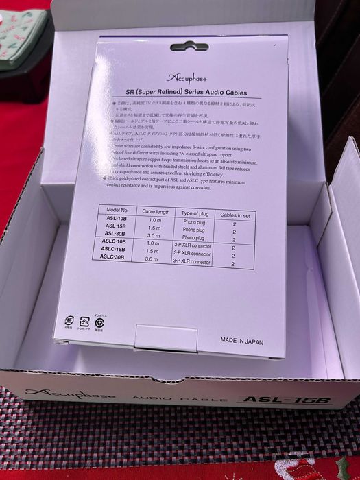 Accuphase ASL-15B cabluri RCA 1.5mx2 cablu Super Refined