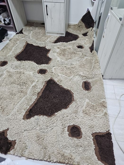 Ковёр ворс,коровка рисунок