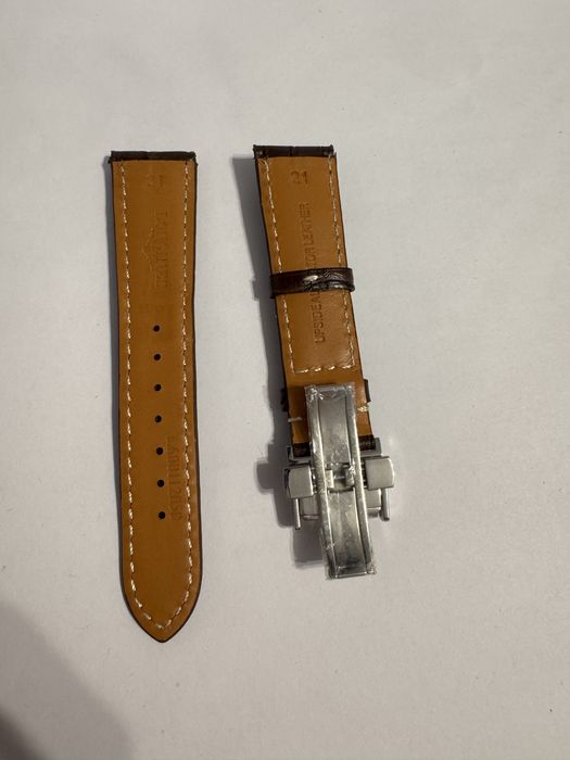 Curea piele maro ceas Longines 21mm