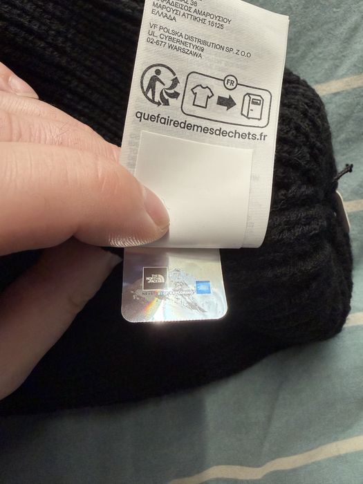 The North Face TNF Logo Box Pom caciula cu ciucure culoare negru noua