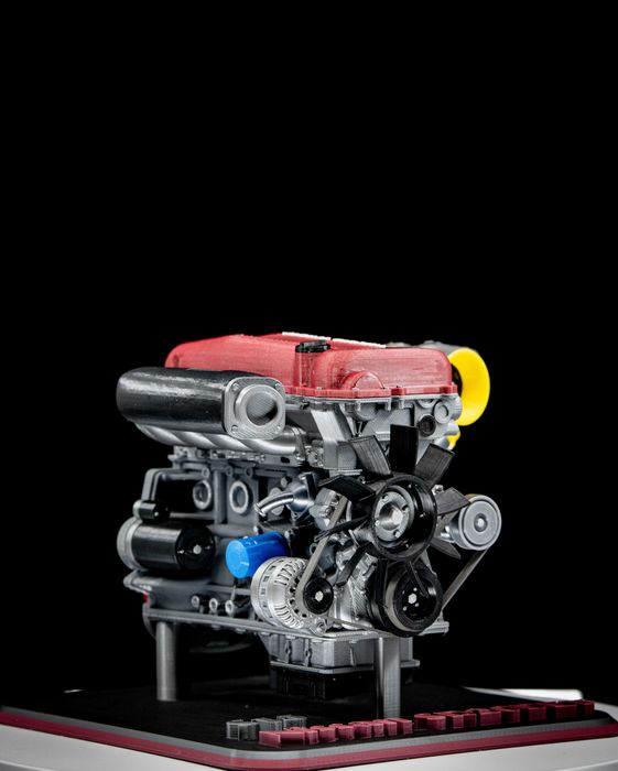 Motor Nissan SR20DET – Scară 1/6 | Miniatură 3D Handmade | JDM
