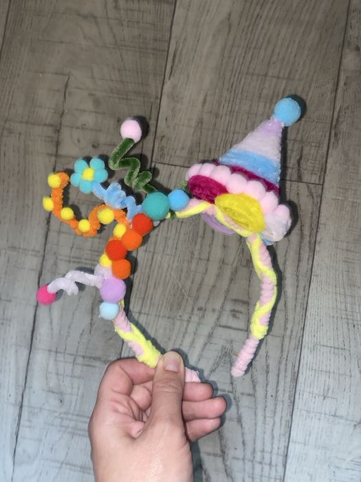 Шар цифра 5, ромашка и ободок на день рождения