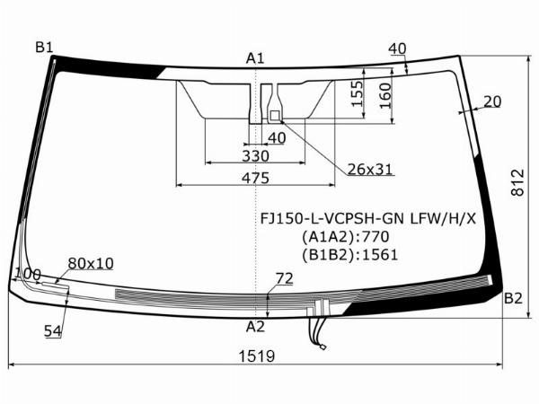 Стекло лобовое Lexus Gx 460