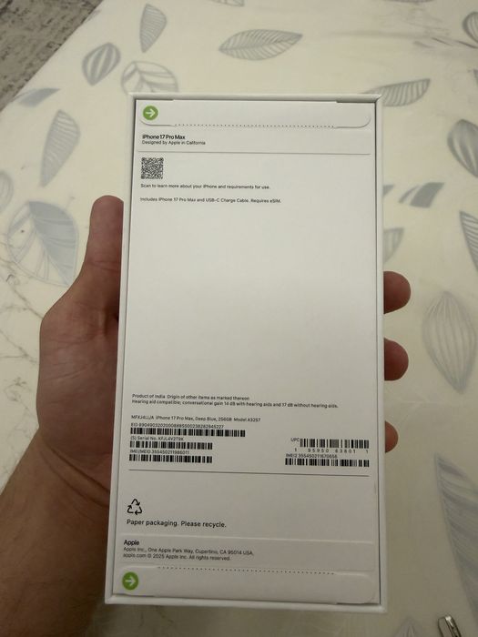 Iphone 17 pro max deep blue 256