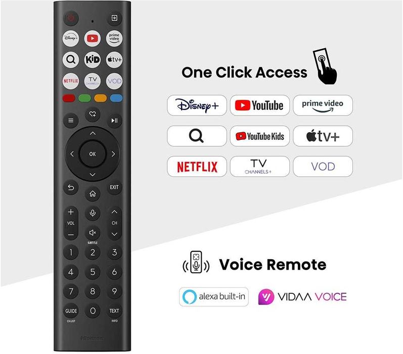 Televizor Hisense 43E7Q, 43 inch, 4K UHD QLED, Smart TV