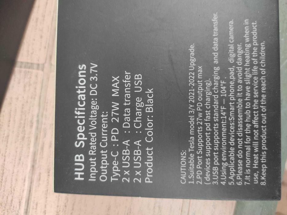 accesorii hub doking usb Tesla  3/Y -27 W  cu lumini