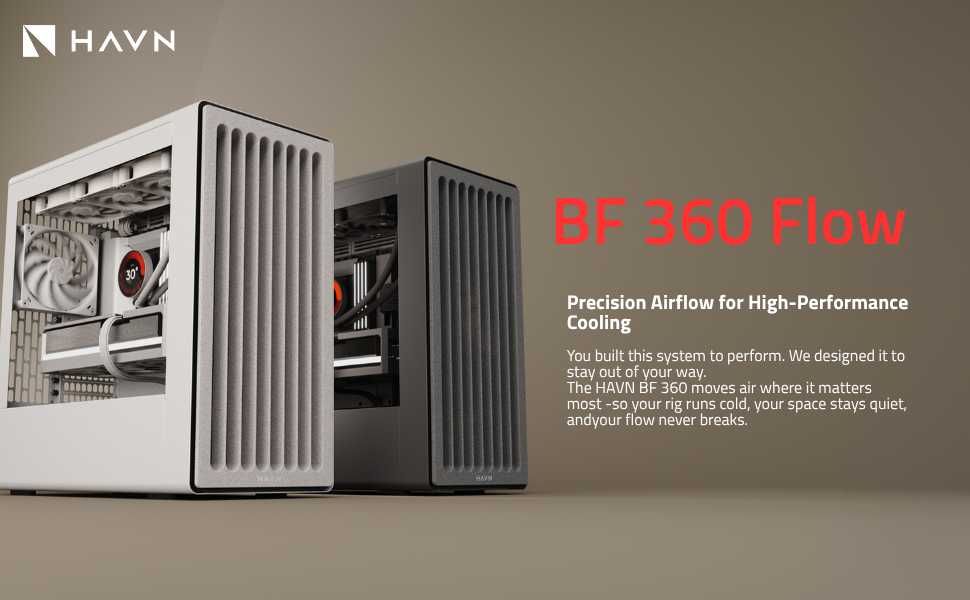 Компютърна кутия HAVN BF360 Flow High-airflow ATX mid-tower