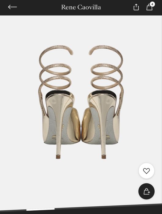 Обувки златни Rene Caviolla