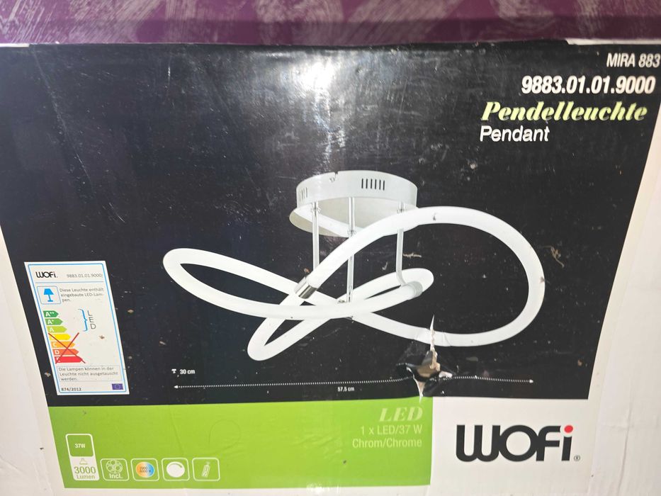 НОВ Дизайнерски LED Полилей Wofi MIRA- Немско качество и Стил