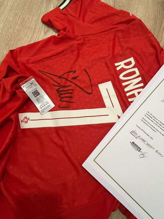 Tricou Puma Cristiano Ronaldo 7 Semnat Autograf CR7 Portugal