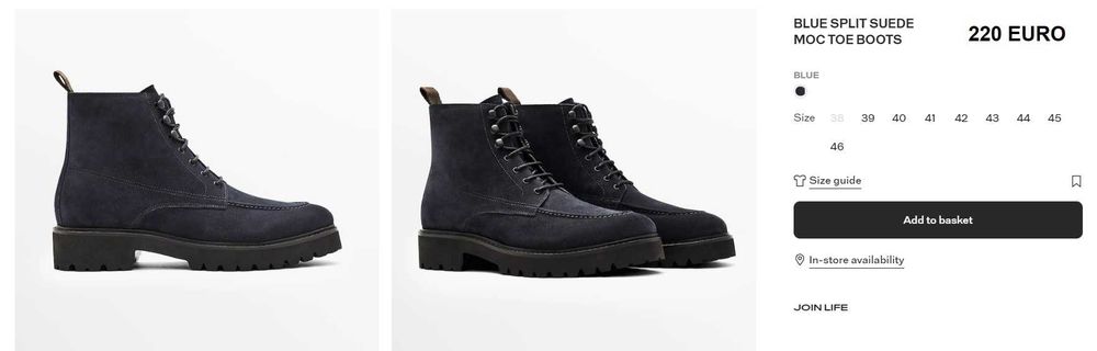 Ghete lace up 41 moc toe premium R. Island NOI piele naturala moale