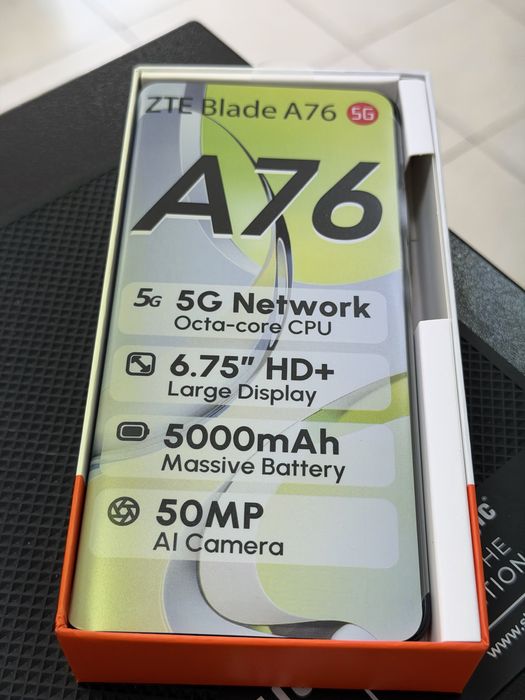 ZTE Blade A76 5G,Stardust Black,128GB *ЧистоНов*