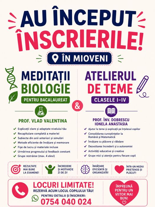 Meditatii Biologie  Bacalaureat