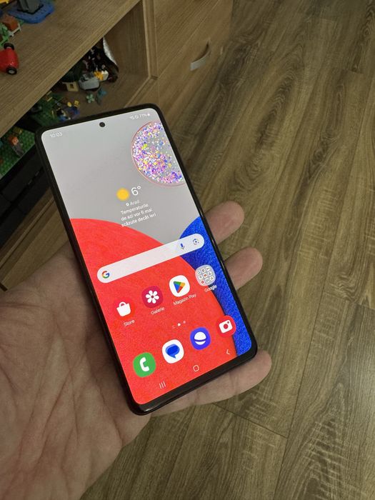 Samsung Galaxy A52s 5G, memorie 128GB, 6GB RAM, Android 14, husa