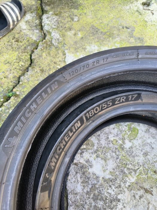 Michelin Road 6 120/180
120/70/17 Dot 4124
Гумите са в доста добро с