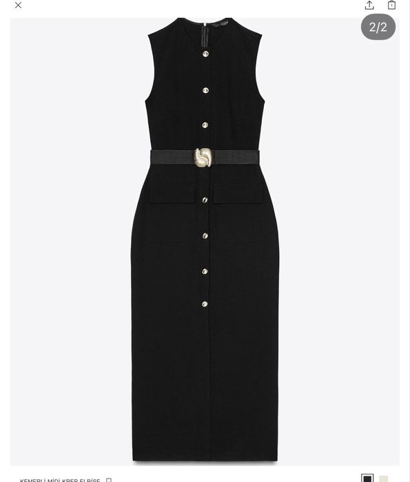 Черна рокля Zara Л размер