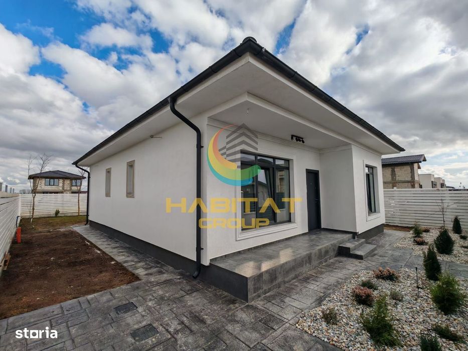 Casă modernă pe parter, construcție nouă 2025 – 4 camere, curte propri