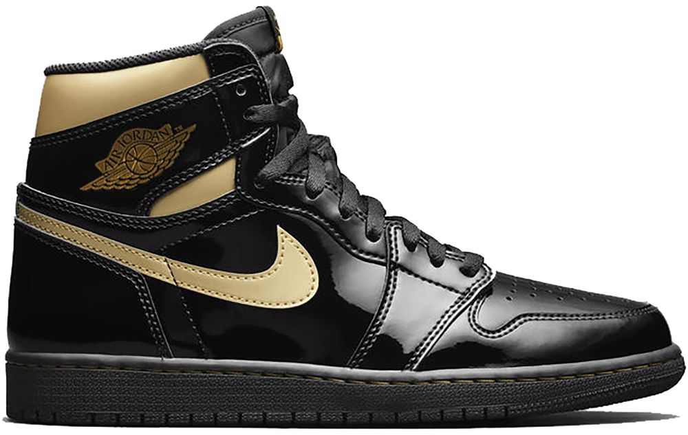 Jordan 1 Retro High Black Metallic Gold 44 размер