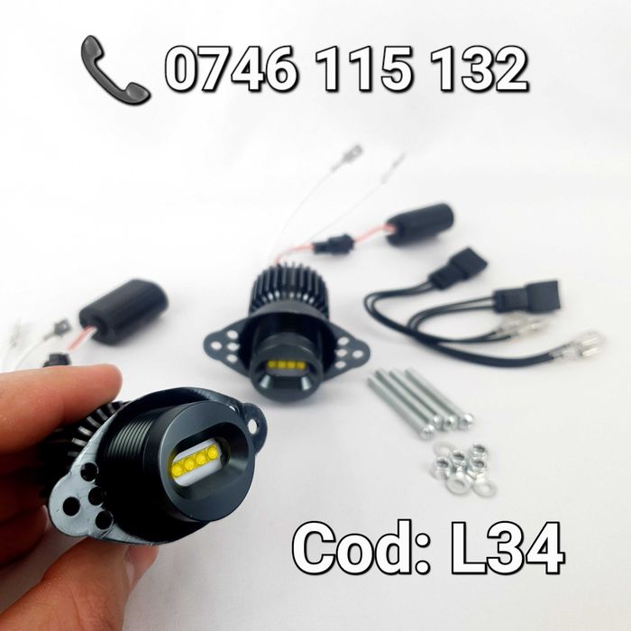LED Marker–Angel Eyes–Canbus–BMW–Becuri BMW E90 E91–Pachet complet–L34