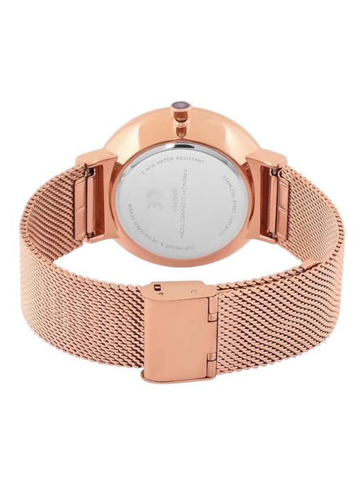Дамски часовник French Connection – Rose Gold, Mesh каишка