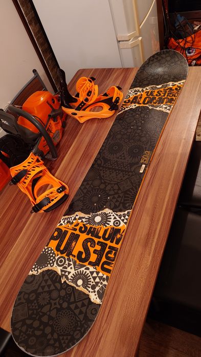 Placa snowboard Salomon pulse 150 cu legături Black Hole S-M