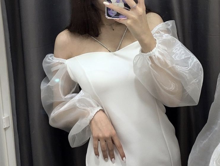 Белое платье коктейльное, новое