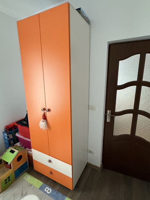 Mobila dormitor pal bej /portocaliu