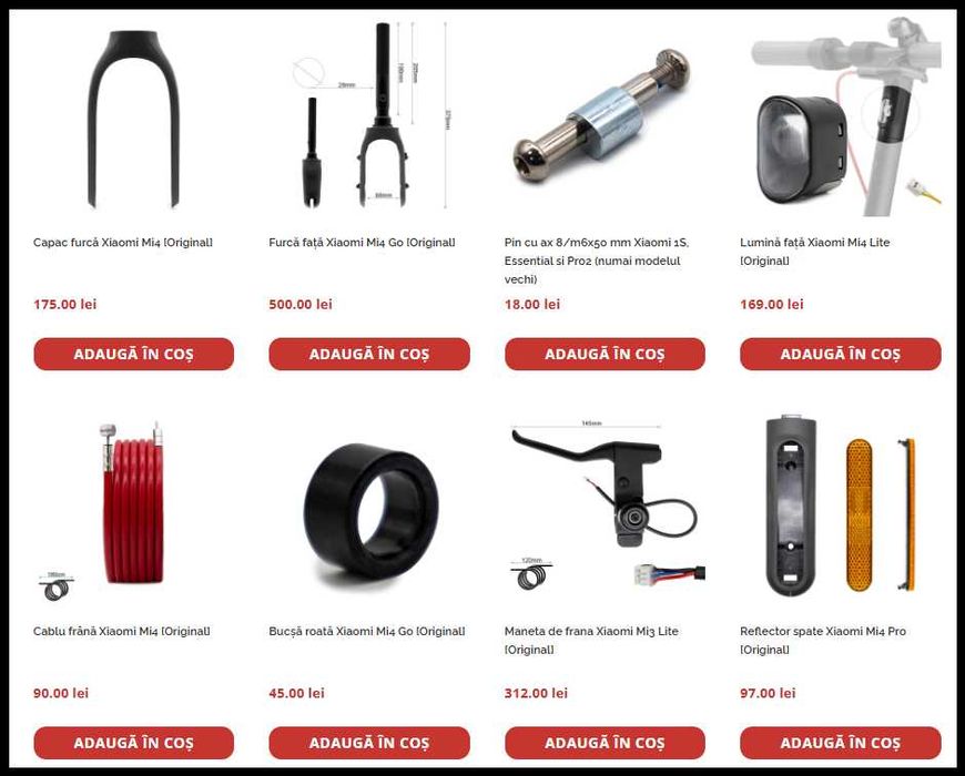 Piese trotinete electrice si service Xiaomi M365, Pro, 1S, Mi3, Mi4