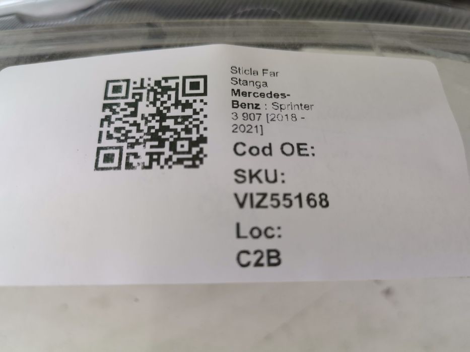 Sticla Far Stanga Mercedes-Benz  Sprinter 3 907 2018 2019 2020 2021 Or
