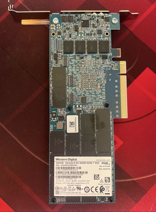 SSD 3.2TB Western Digital Ultrastar DC SN200 PCIe 3.0 x8 NVMe 100% Hlt ...