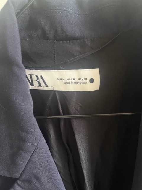Тъмно синьо дамско сако Zara, размер М