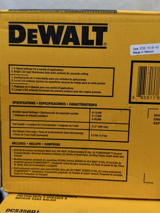 Реноватор (мультитул) Dewalt DCS356 ОРИГИНАЛ, made in Mexico, набор