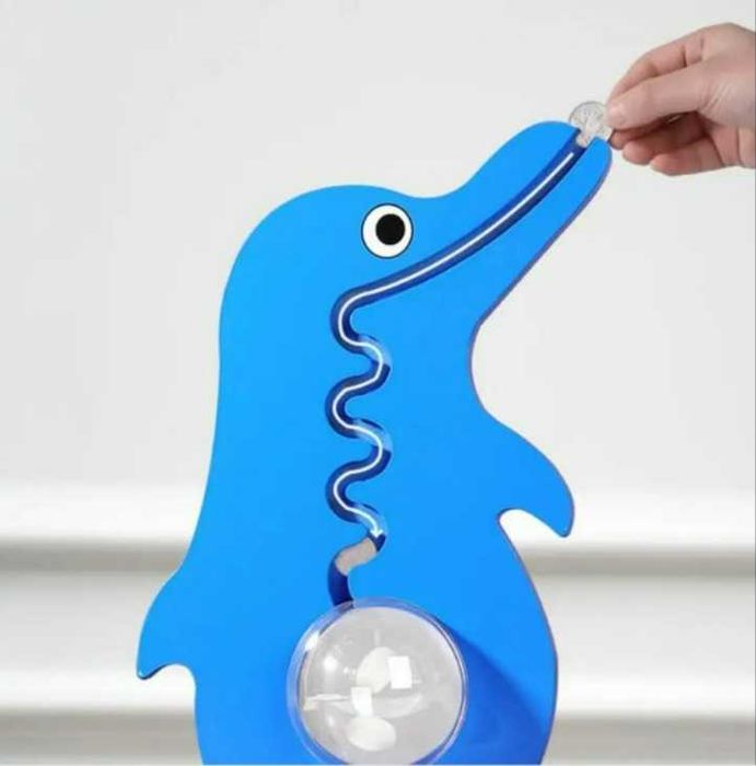 Копилка Деревянная  (Дельфин)