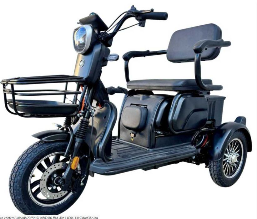 Tricicleta Electrica Triciclu Fara permis CIV RAR inclus 2 Locuri Baterie 20Ah Viteza maxima 25km/h