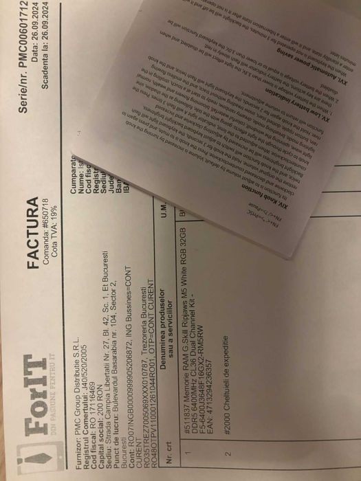 RAM G.Skill Ripjaws 32GB DDR5 6400MHz CL36