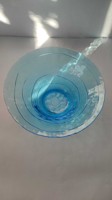 Голяма купа/фруктиера от цветно стъкло