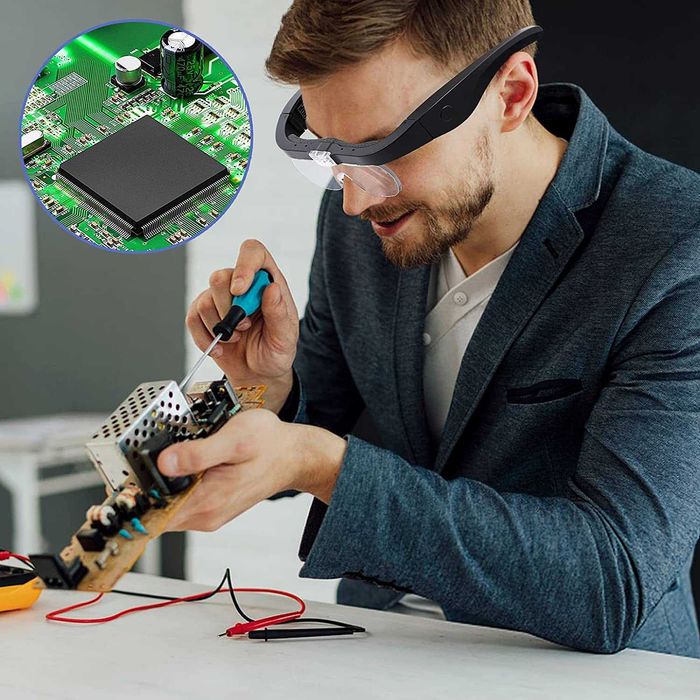 Лупи за глава 1.5x 2.5x 3.5x 5.0x с LED осветление антики