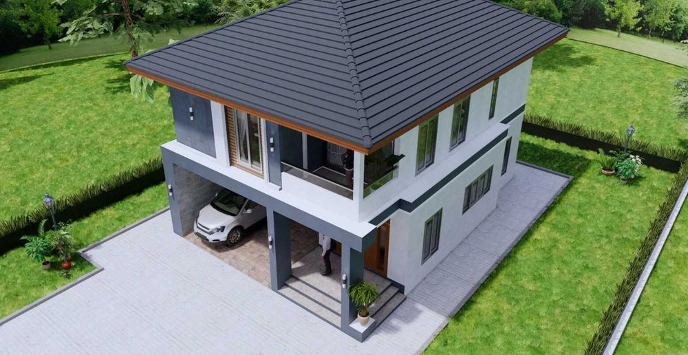 НА ИЗПЛАЩАНЕ - Евтина двуетажна сглобяема къща с 4 спални, 182 кв. м