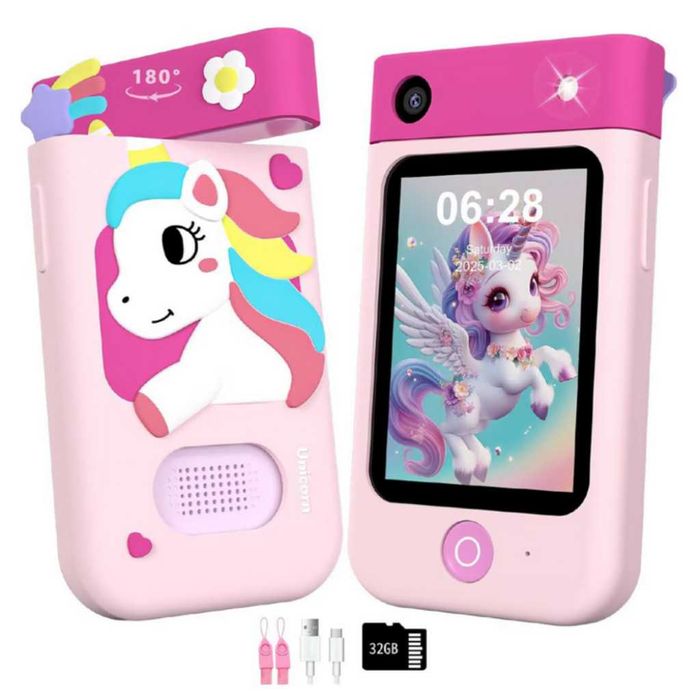 Образователен детски телефон с игри и камера 180° –Smart Phone за деца